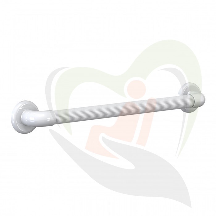 Kunststof wandbeugel wit met extra grip - 60 cm