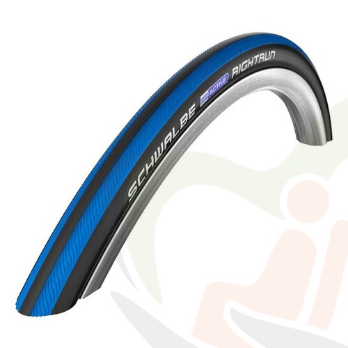 Rolstoel anti-lek buitenband Schwalbe 24 inch - 24x1 (25-540) zwart/blauw - 6-10 bar