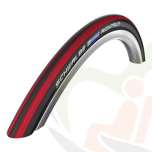 Rolstoel anti-lek buitenband Schwalbe 24 inch - 24x1 (25-540) zwart/rood - 6-10 bar