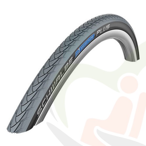 Rolstoel anti-lek buitenband Schwalbe 24 inch - 24x1 (25-540) zwart/grijs - 6-10 bar