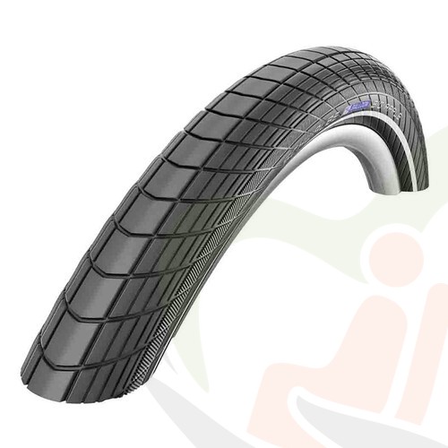 Rolstoel anti-lek buitenband Schwalbe 24 inch - 24x2.00 (50-507) zwart - extra brede band HD uitvoering