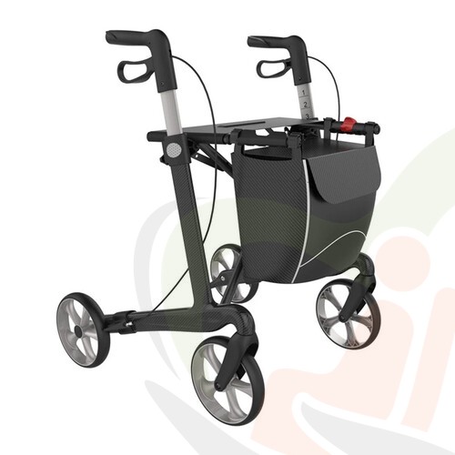 Lichtgewicht carbon rollator - Server CF met dichte tas