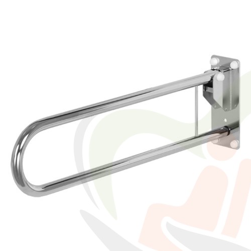 Opklapbare toiletbeugel 65 cm RVS gepolijst