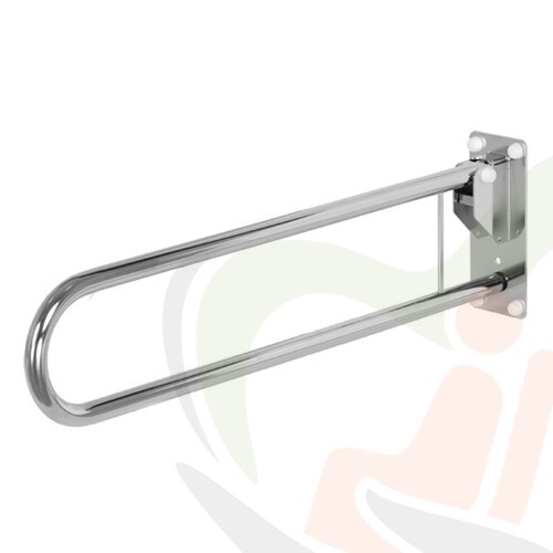 Opklapbare toiletbeugel 75 cm RVS gepolijst
