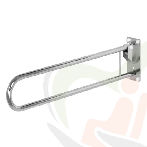 Opklapbare toiletbeugel 85 cm RVS gepolijst