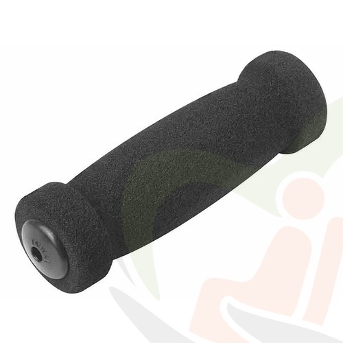 Set handvatten (2st) foam met einddoppen - tbv buisdiameter 22mm - zwart