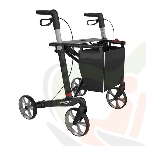 Rollator Rehasense Athlon HD Carbon - tot 200 kg - Ultra lichtgewicht
