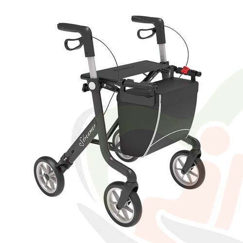 Rollator Rehasense Streamer Comfort - Incl zachte wielen, stokhouder en dichte tas