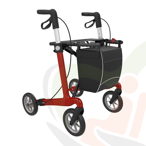 Lichtgewicht carbon rollator - Server CF Comfort - Dichte tas en zachte wielen