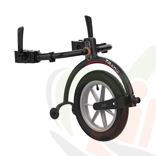 Trackwheel Double Arm voorzetwiel voor actieve rolstoel - lichtgewicht CARBON uitvoering