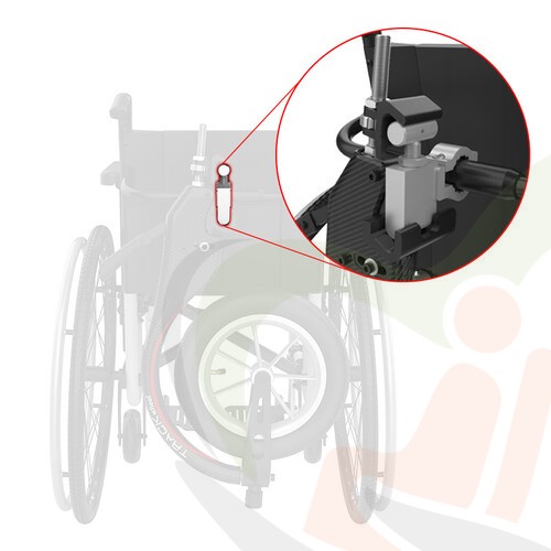 Ophangpunt achterzijde voor TrackWheel / voorzetwiel voor actieve rolstoelen