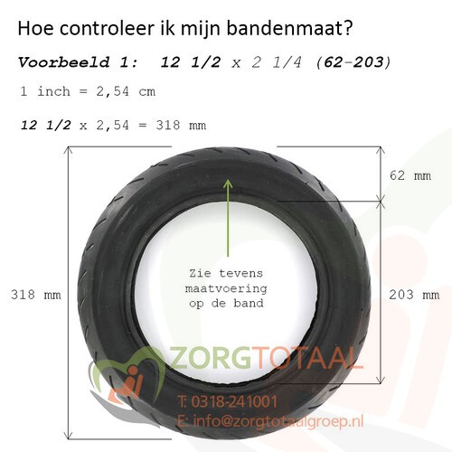 Scootmobiel anti-lek buitenband 3.00-4 (260x85) zwart - Non-Marking