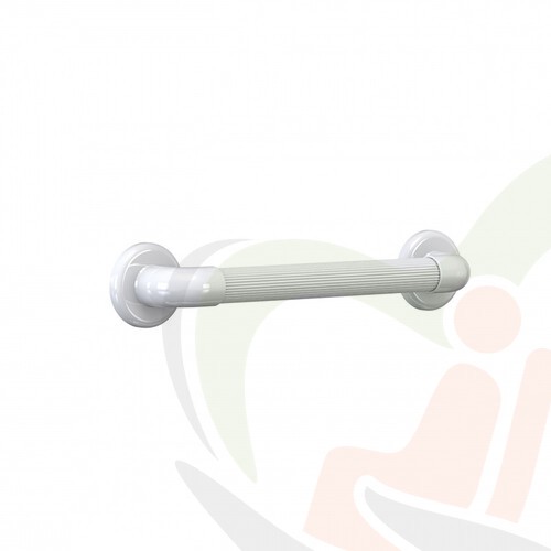 Kunststof wandbeugel wit met extra grip - 30 cm
