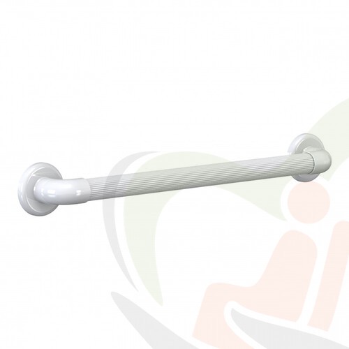Kunststof wandbeugel wit met extra grip - 60 cm