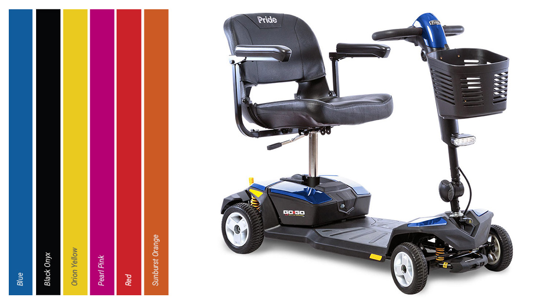 Stel de GoGo LX zelf samen - Opvouwbare scootmobiel - Pride GoGo LX met CTS vering - 4-wiel