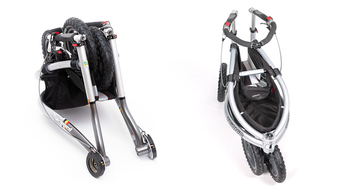 Gemakkelijk mee te nemen en licht van gewicht - Rollator Trionic Veloped 14er - Ergonomische outdoor rollator met klimhulp