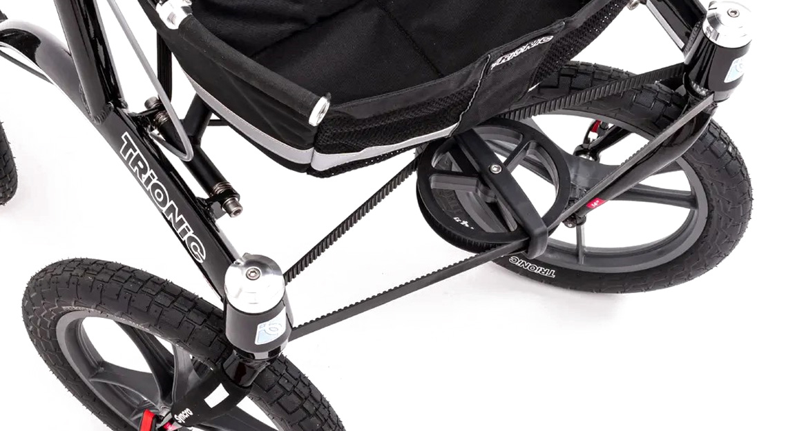 Geen zwabberende wielen door Syncro systeem - Rollator Trionic Walker 14er - ergonomische outdoor rollator met stuurwiel stabilisatie systeem