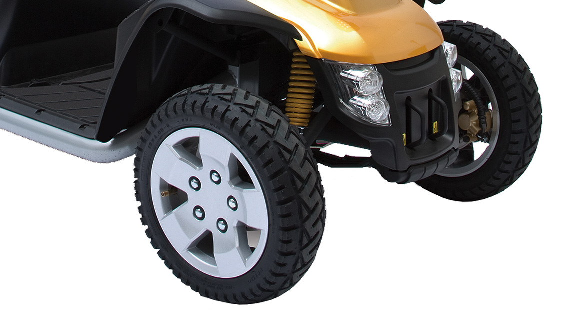 Uitstekende vering en rijeigenschappen - Scootmobiel Pride Victory XL140S - 20 km per uur!