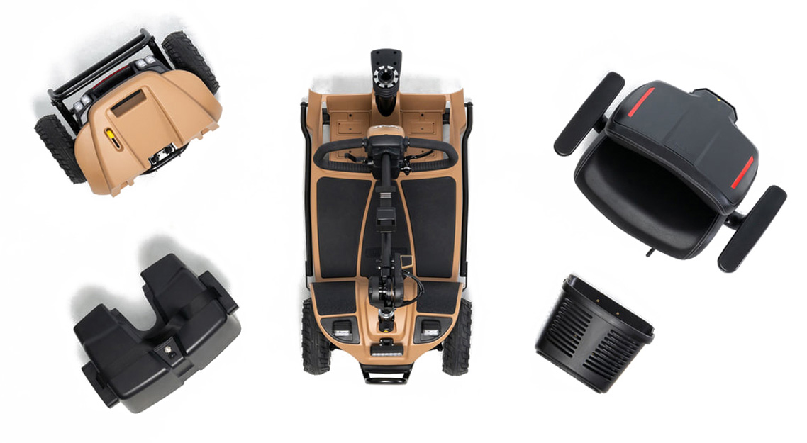 Eenvoudig te demonteren - Scootmobiel Baja Bandit - Speciaal ontworpen voor ruig terrein