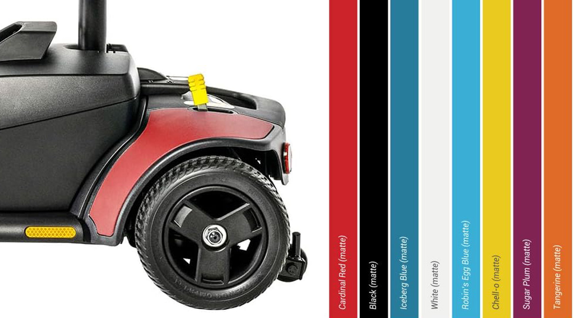 Stel hem eenvoudig naar wens samen - Opvouwbare scootmobiel - Pride GoGo Elite Traveller 2 4-wiel