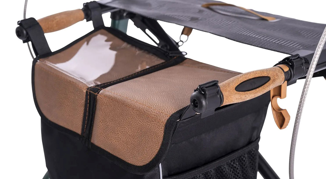 Grote tas met smartphone compartiment - Rollator Saljol Carbon - Ultra lichtgewicht design rollator