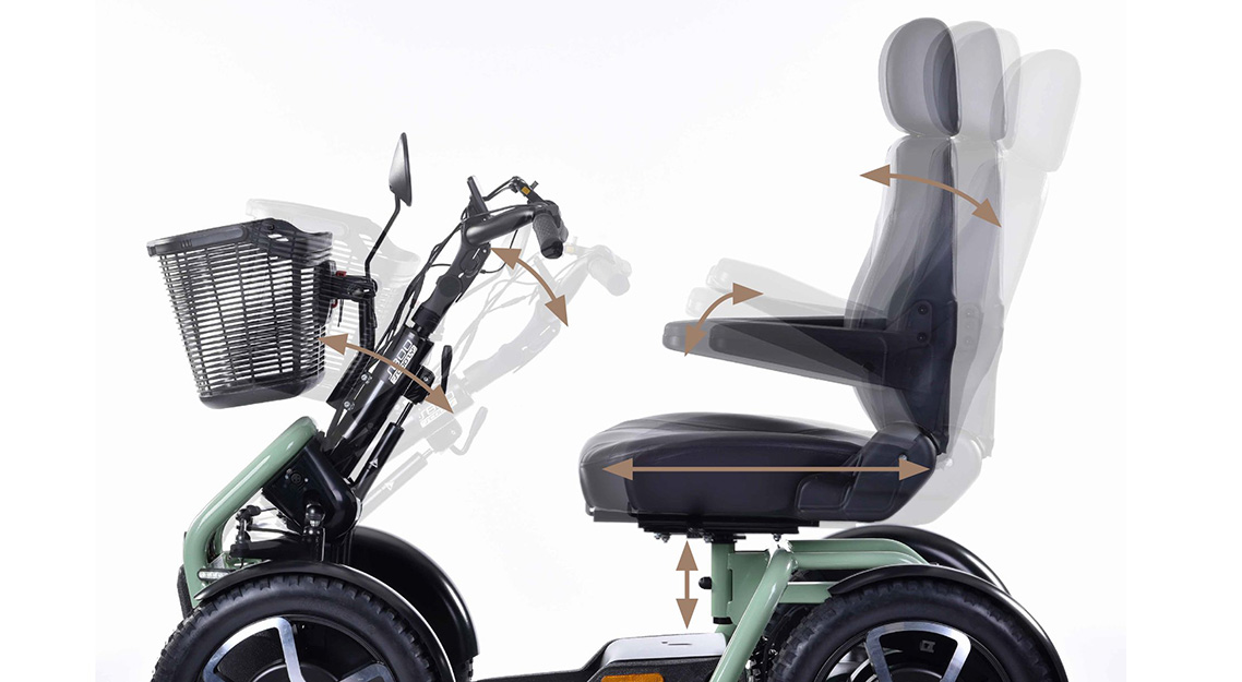 Ergonomisch en volledig op uw maat - Scootmobiel Sterling S800 by Scoozy - Verkrijgbaar vanaf mei 2025