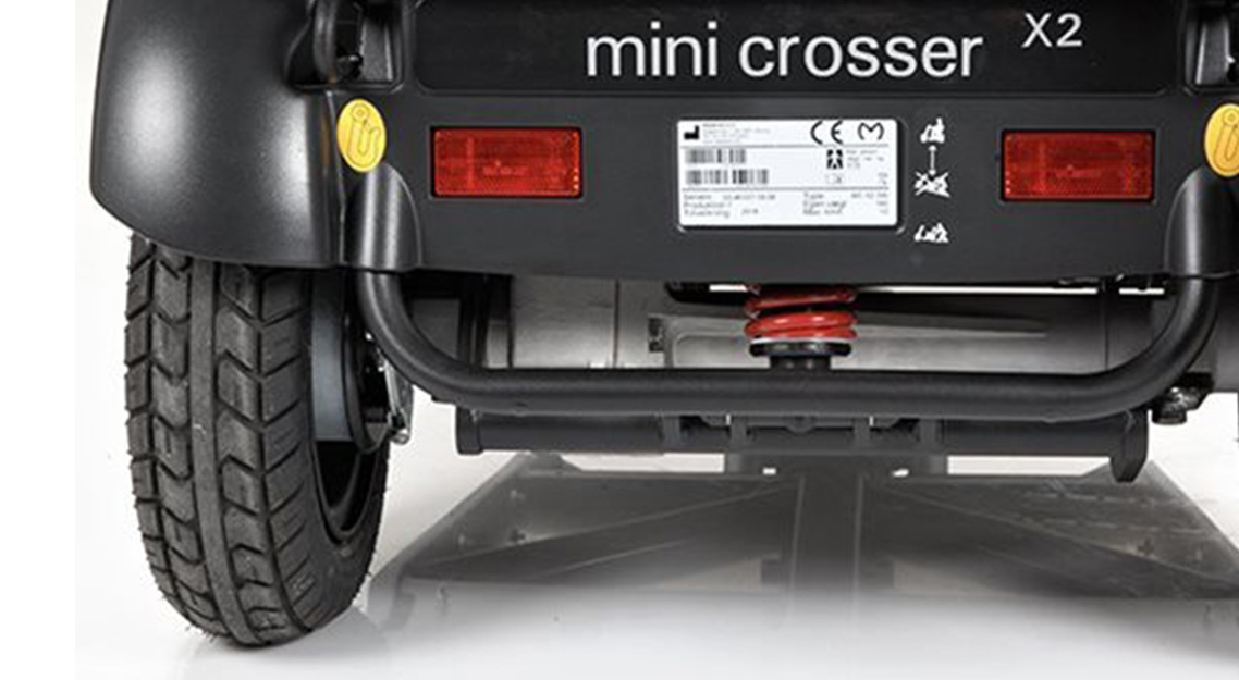 Ongeëvenaarde vering - Scootmobiel Mini Crosser X2 3-wiel - Lithium Powered