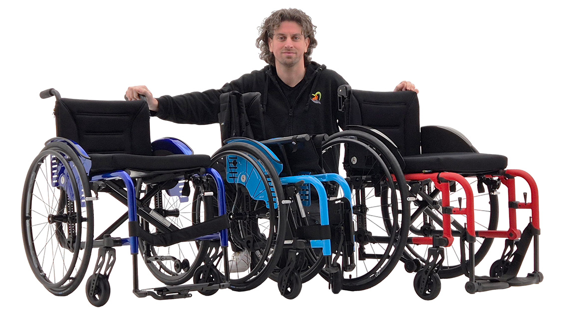 Zelf samenstellen, proefrijden en persoonlijk advies - Rolstoel - Vermeiren Trigo - Ultramodern actief model
