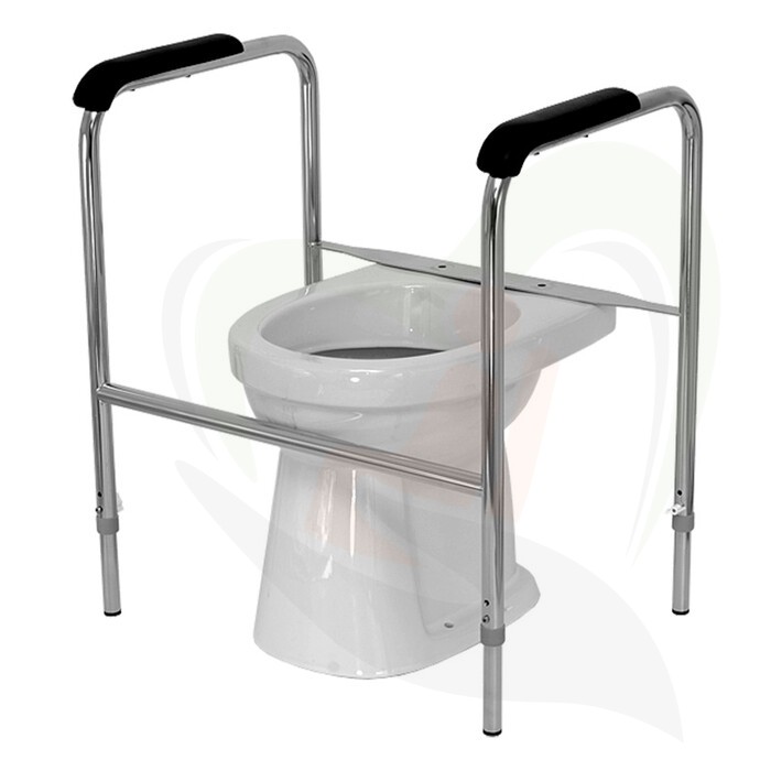 Toiletframe extra stevig, montage op toilet RVS wit
