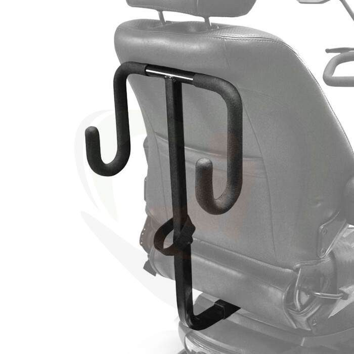 Universele rollatorhouder scootmobiel - montage onder stoel - inclusief adapter