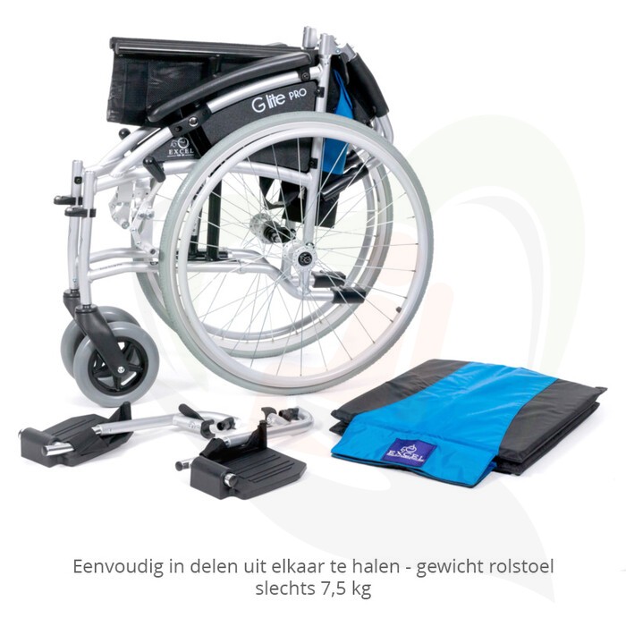 Lichtgewicht opvouwbare rolstoel Excel G-Lite Pro 24