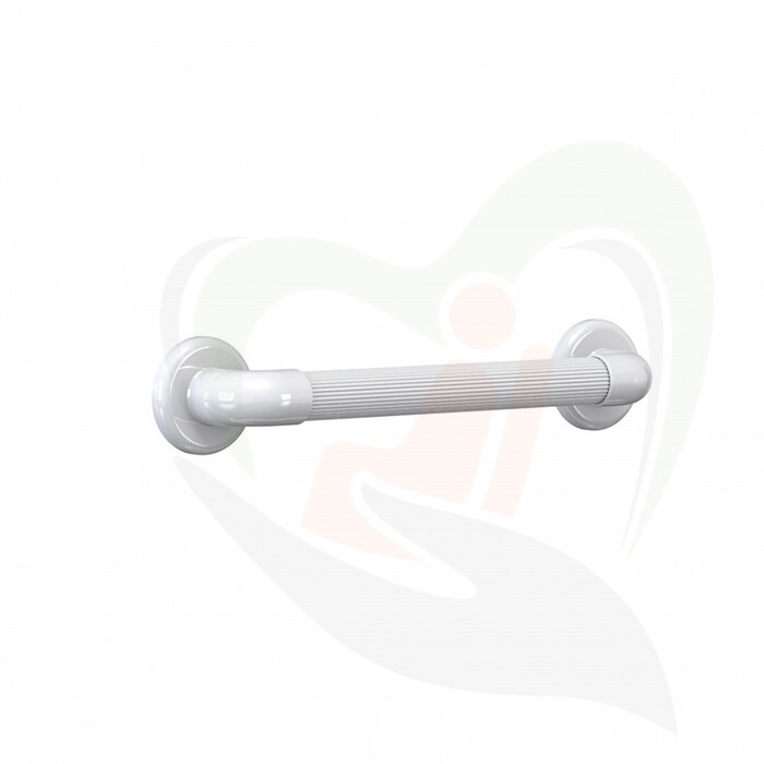 Kunststof wandbeugel wit met extra grip - 30 cm