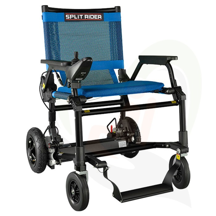 Elektrische rolstoel e-Ability - Splitrider Black Edition met joystick besturing - eenvoudig opvouwbaar